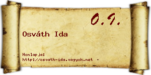 Osváth Ida névjegykártya