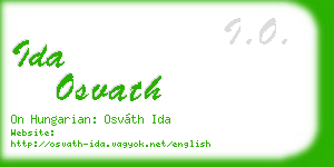 ida osvath business card